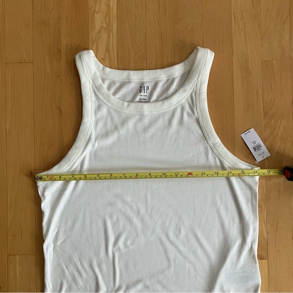 NEW GAP XL tall Modern Rib Halter tank top off-white - Picture 6 of 13